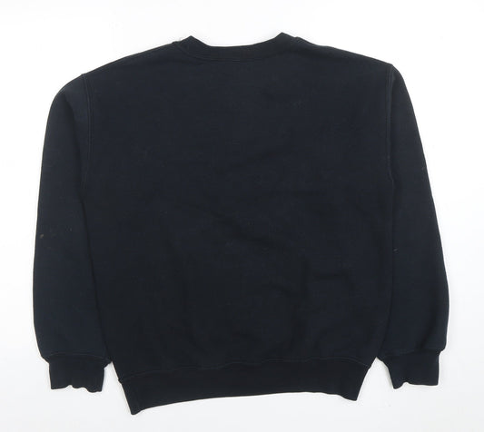 Womens UK Size S Gildan Black Pullover Sweatshirt