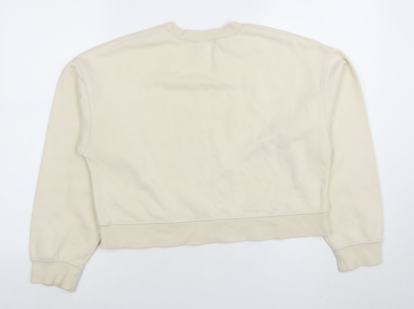 Womens UK Size S Zara Beige Pullover Sweatshirt