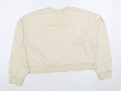 Womens UK Size S Zara Beige Pullover Sweatshirt