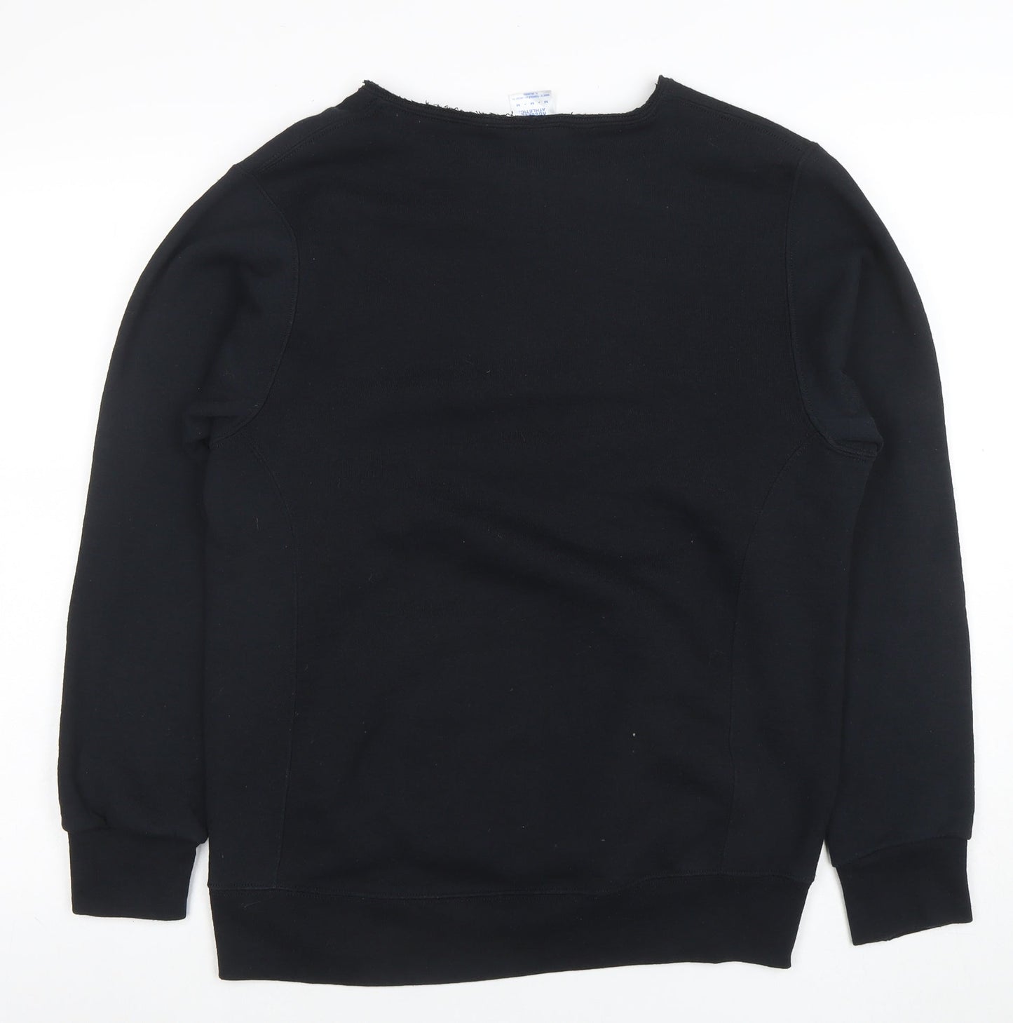 Mens UK Size M Russell Athletic Black Pullover Sweatshirt