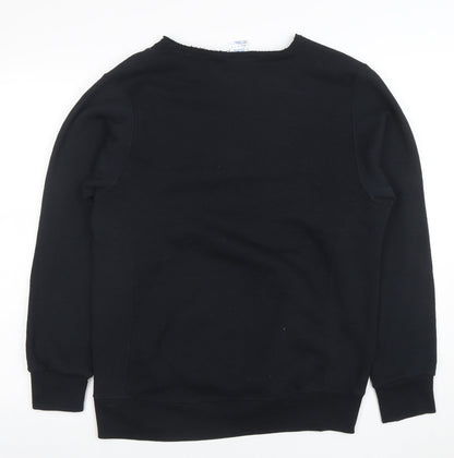 Mens UK Size M Russell Athletic Black Pullover Sweatshirt