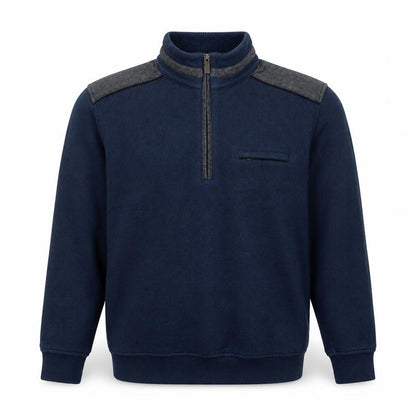 Mens UK Size L Bugatti Blue Henley Sweatshirt