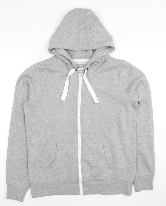 Womens UK Size 12 Vintage Edition Grey Full Zip Hoodie