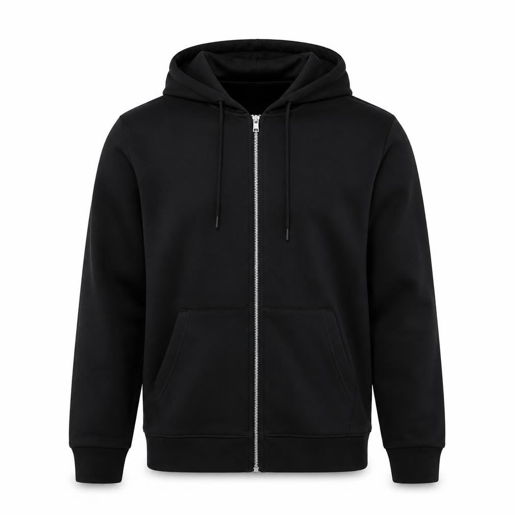 Mens UK Size L DON'T THINK TWICE Black Full Zip Hoodie