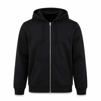 Mens UK Size L DON'T THINK TWICE Black Full Zip Hoodie