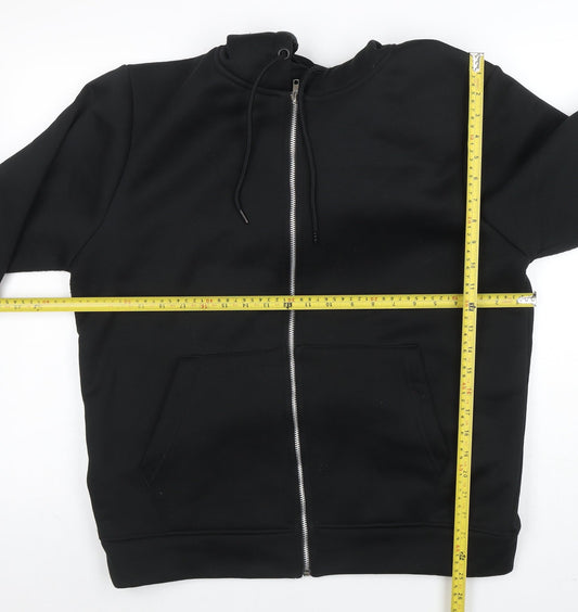 Mens UK Size L DON'T THINK TWICE Black Full Zip Hoodie