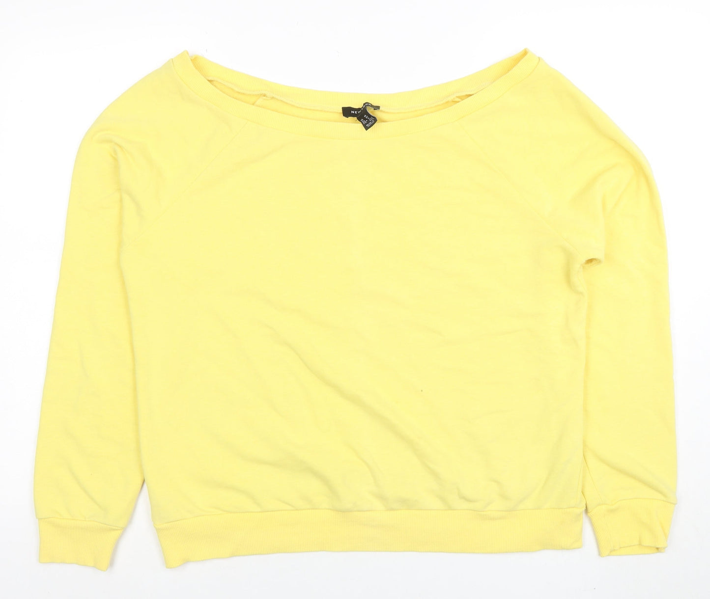 Womens UK Size 14 New Look Yellow Pullover Sweatshirt
