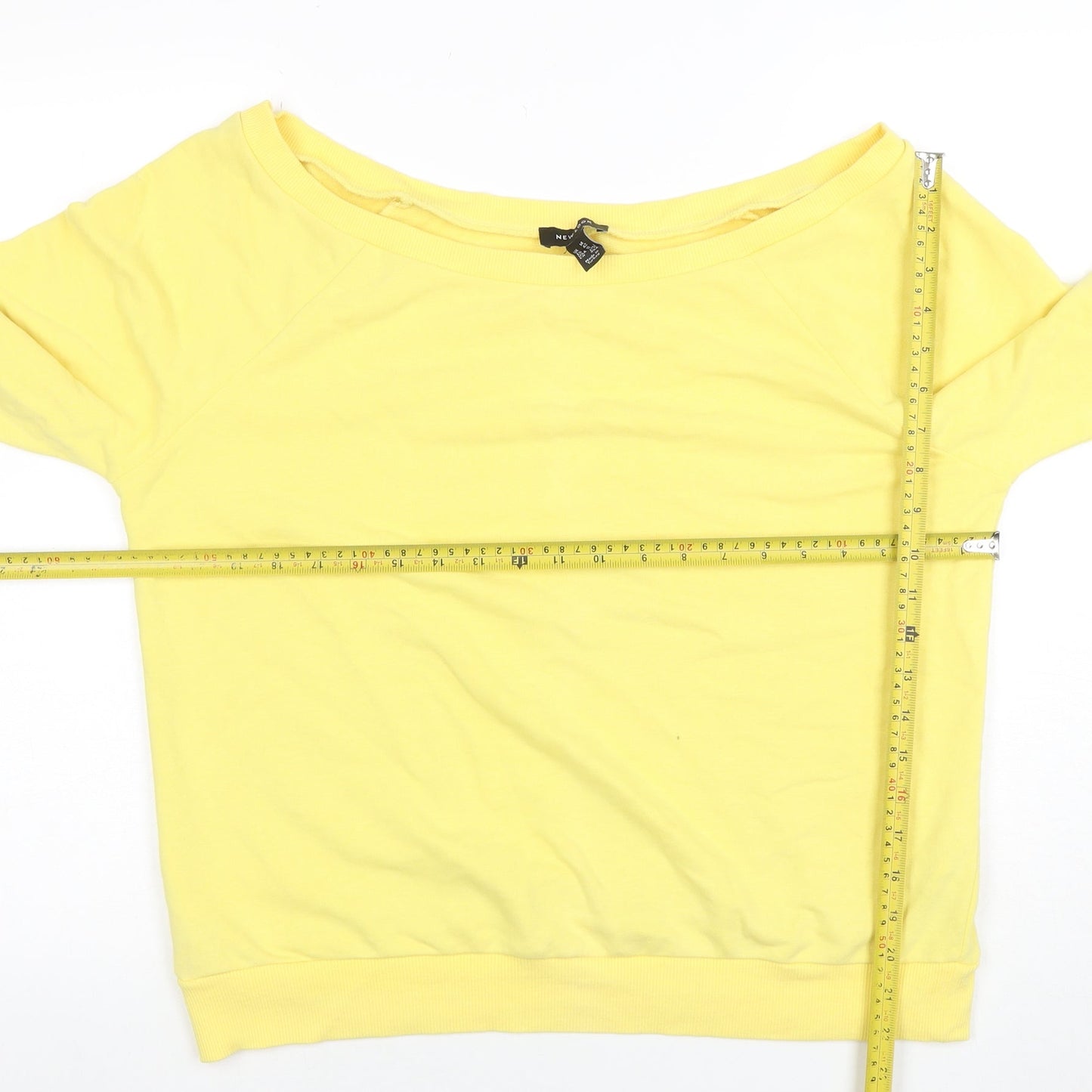 Womens UK Size 14 New Look Yellow Pullover Sweatshirt
