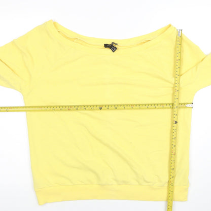 Womens UK Size 14 New Look Yellow Pullover Sweatshirt