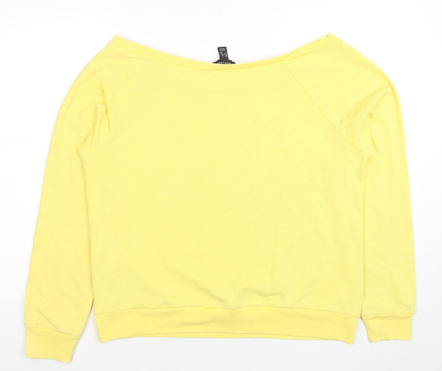 Womens UK Size 14 New Look Yellow Pullover Sweatshirt