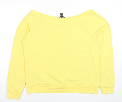 Womens UK Size 14 New Look Yellow Pullover Sweatshirt