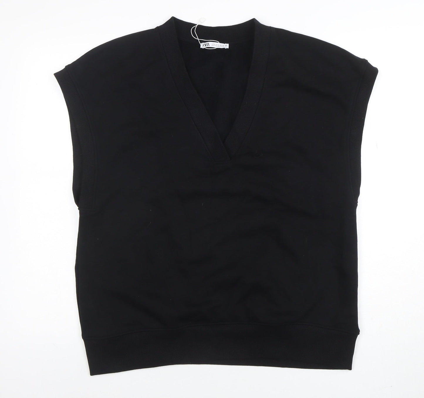 Mens UK Size S Zara Black Vest Sweatshirt