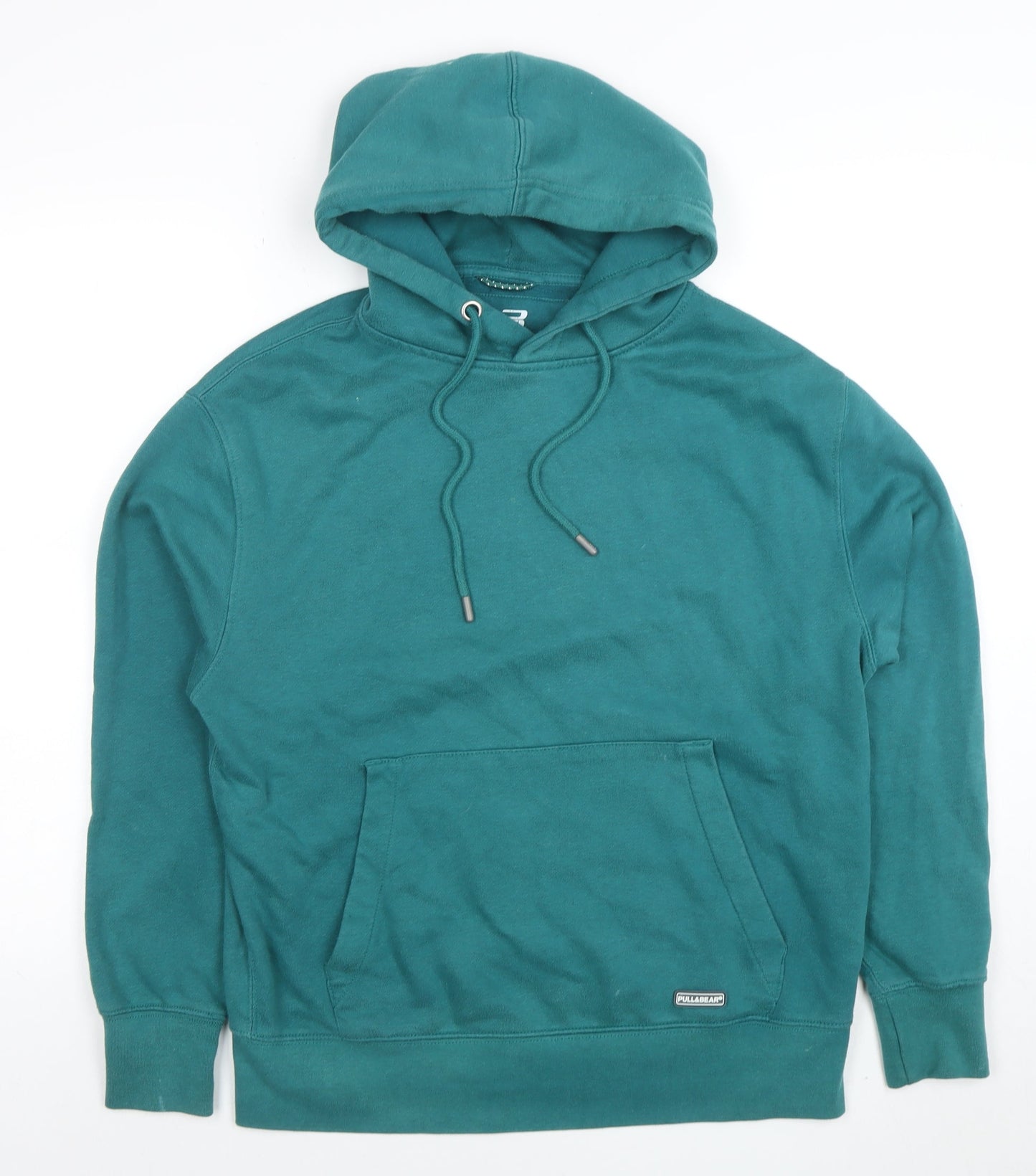 Womens UK Size XS Pull & Bear Green Pullover Hoodie