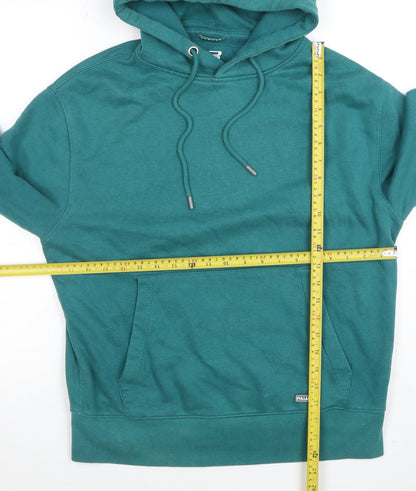 Womens UK Size XS Pull & Bear Green Pullover Hoodie