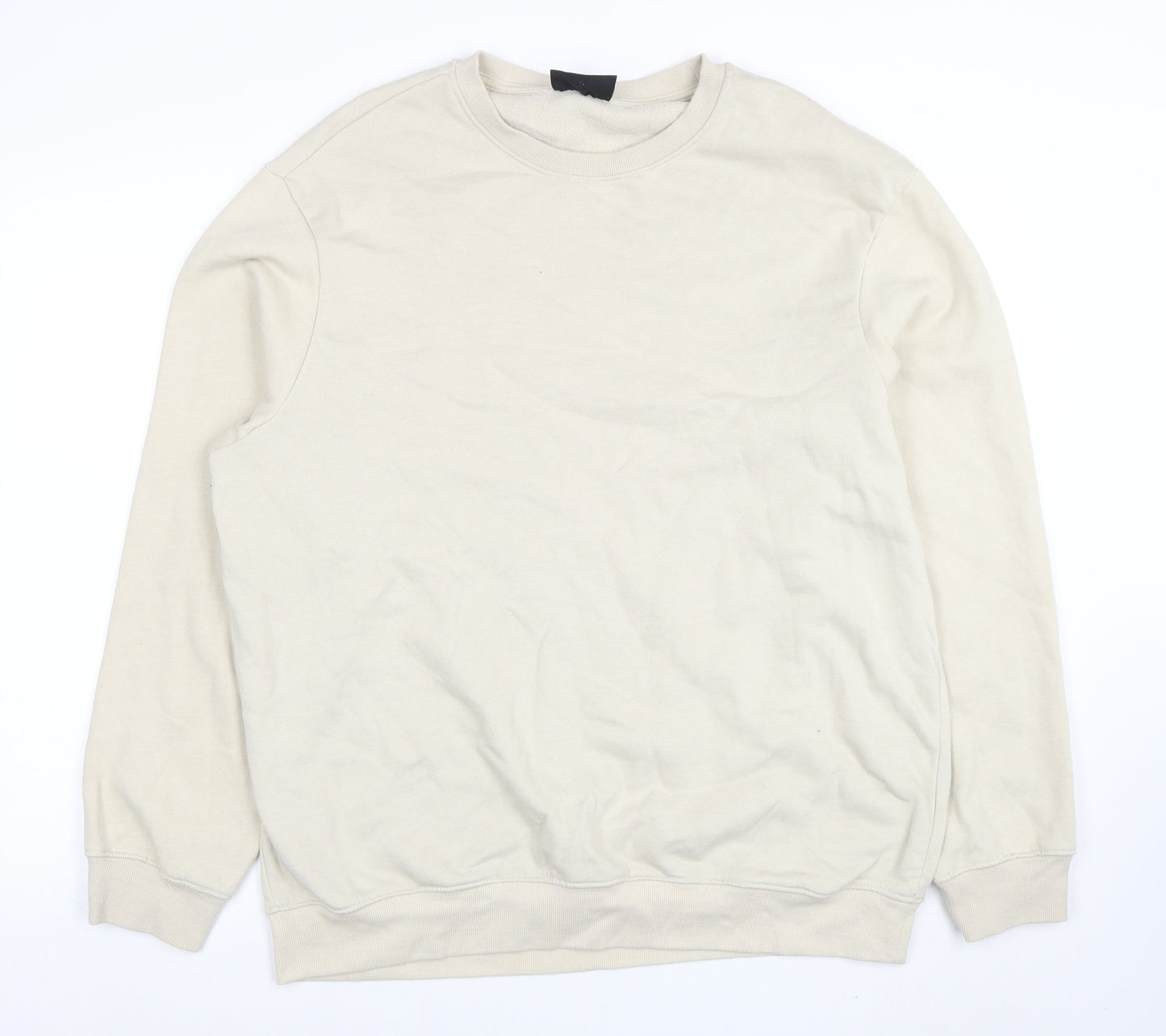 Mens UK Size XL H&M Beige Pullover Sweatshirt
