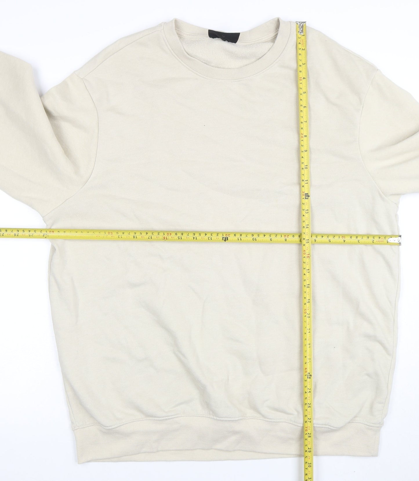 Mens UK Size XL H&M Beige Pullover Sweatshirt