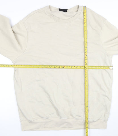 Mens UK Size XL H&M Beige Pullover Sweatshirt