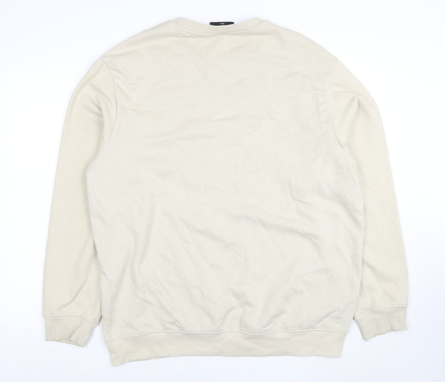 Mens UK Size XL H&M Beige Pullover Sweatshirt