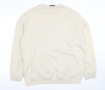 Mens UK Size XL H&M Beige Pullover Sweatshirt