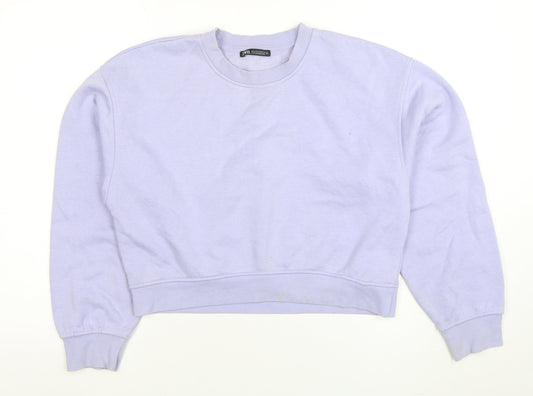 Womens UK Size M Zara Purple Pullover Sweatshirt