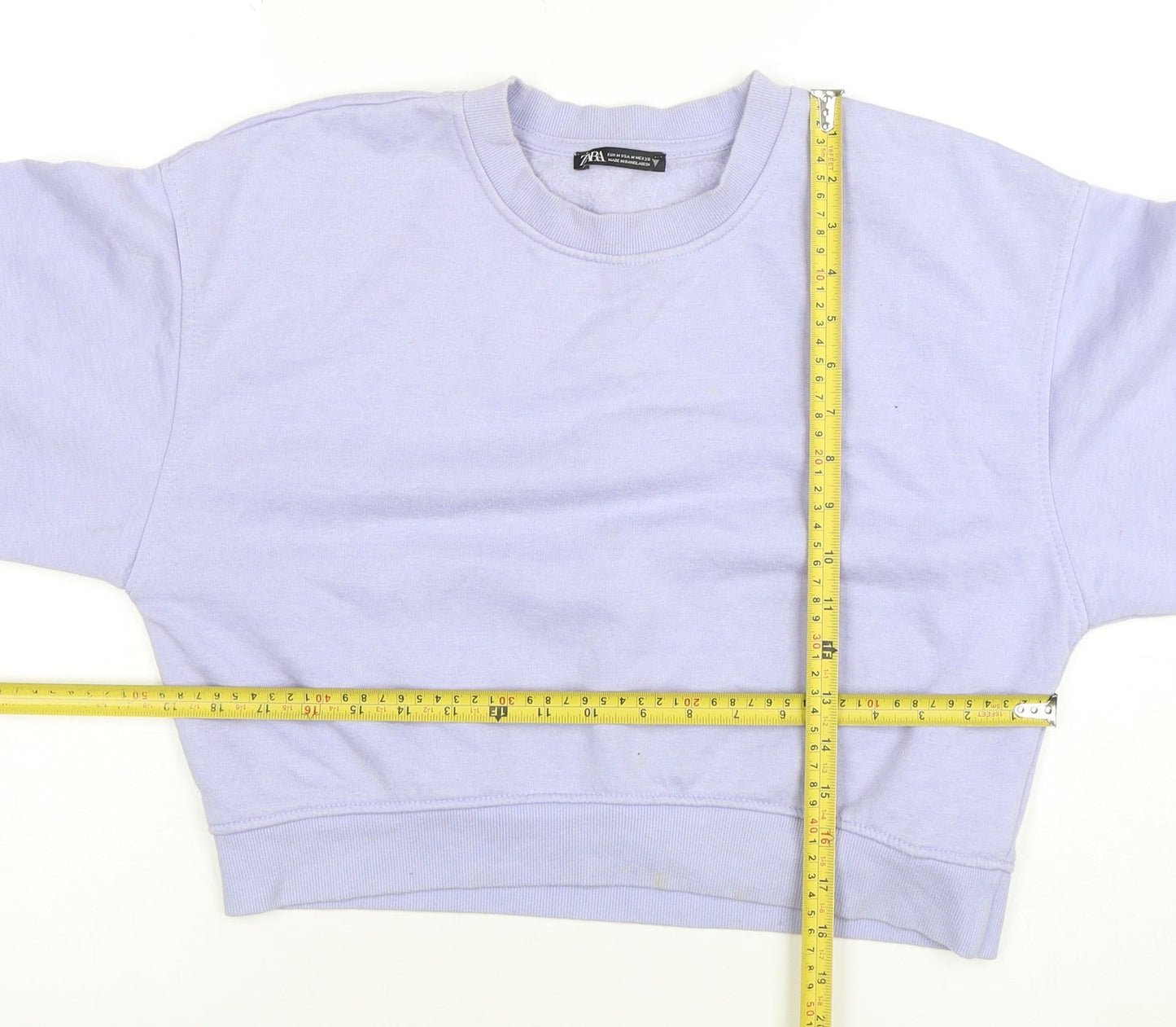 Womens UK Size M Zara Purple Pullover Sweatshirt
