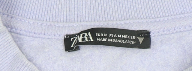 Womens UK Size M Zara Purple Pullover Sweatshirt