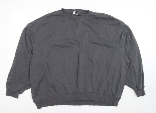 Womens UK Size L H&M Grey Pullover Sweatshirt