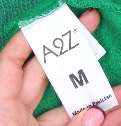 Mens UK Size M A2Z Green Pullover Hoodie