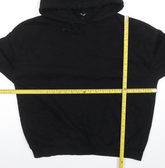 Womens UK Size 14 Nasty Gal Black Pullover Hoodie