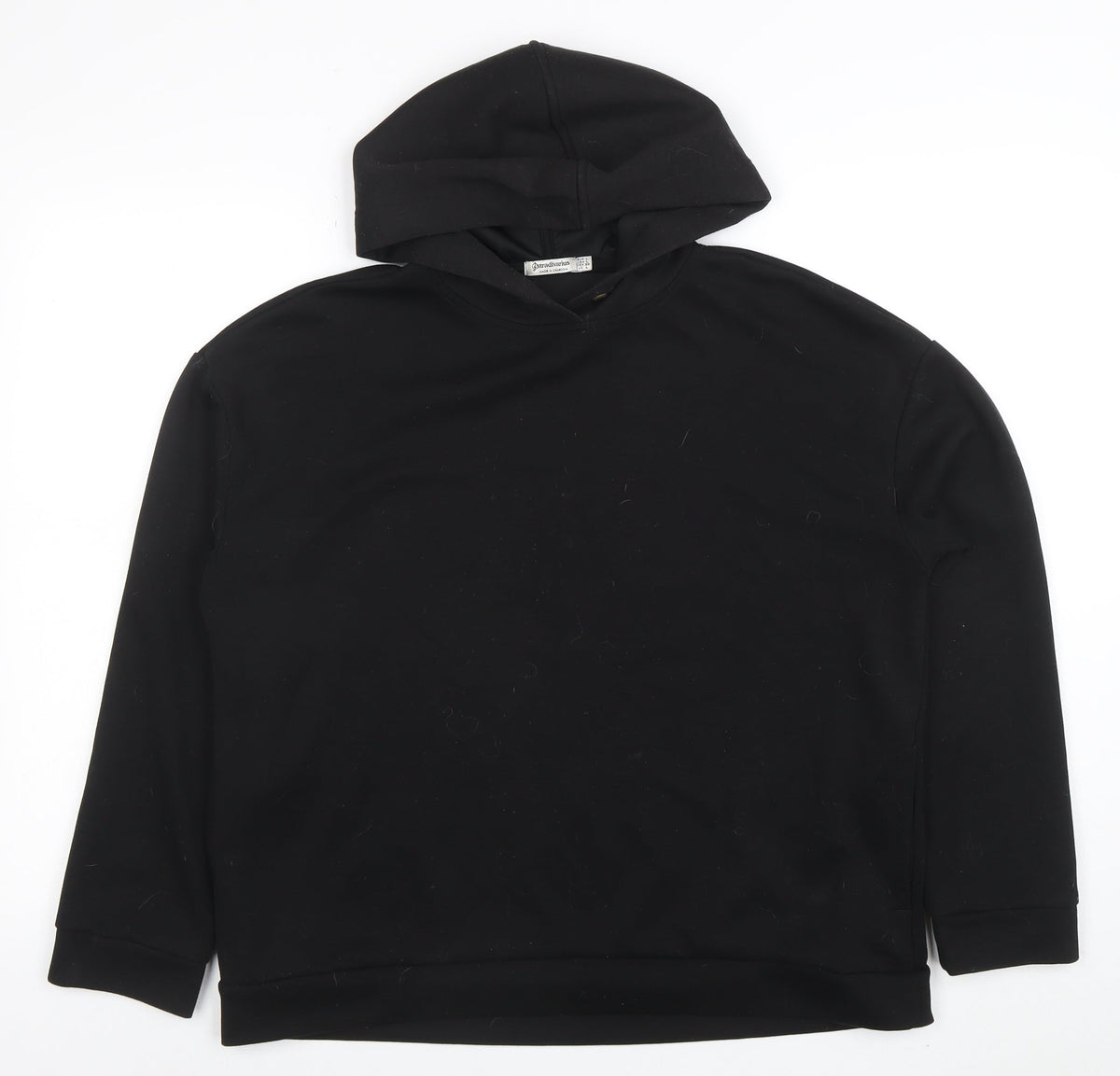 Womens UK Size L Stradivarius Black Pullover Hoodie