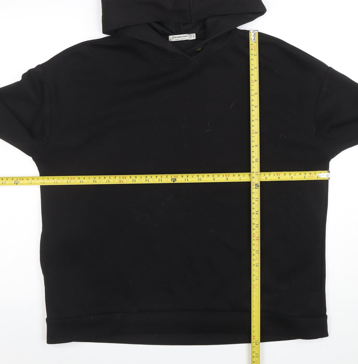 Womens UK Size L Stradivarius Black Pullover Hoodie