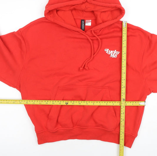 Womens UK Size S H&M Red Pullover Hoodie