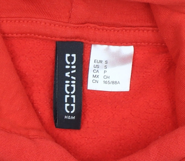 Womens UK Size S H&M Red Pullover Hoodie
