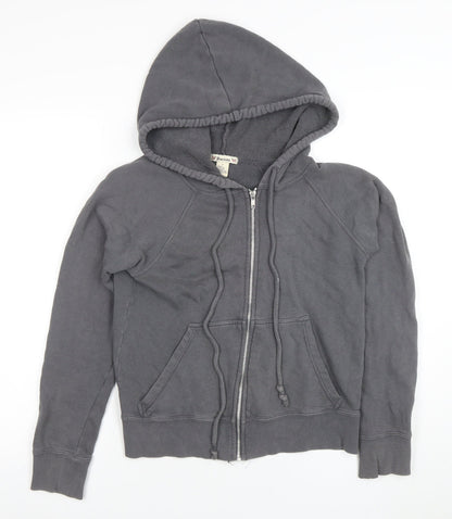 Womens UK Size S Forever Grey Full Zip Hoodie