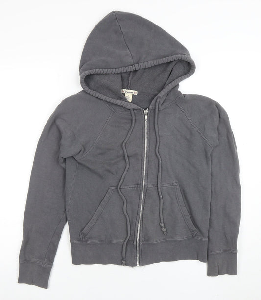 Womens UK Size S Forever Grey Full Zip Hoodie