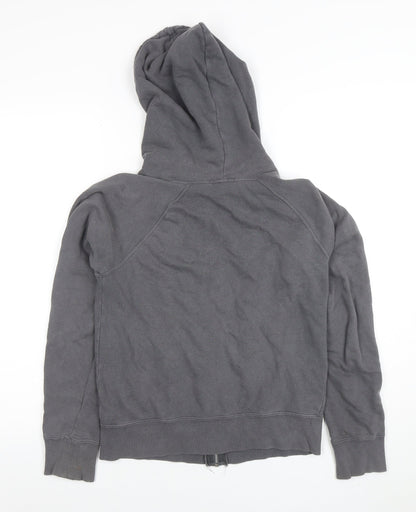 Womens UK Size S Forever Grey Full Zip Hoodie