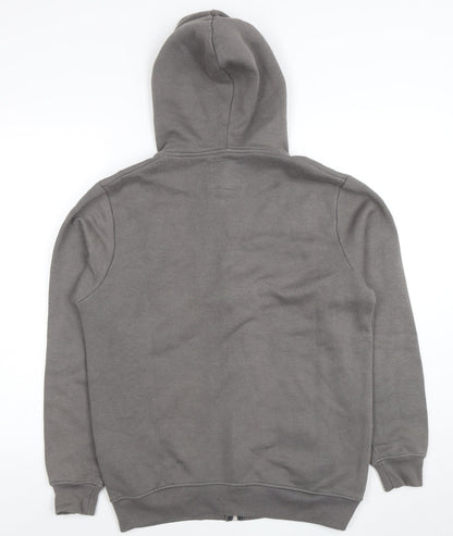 Mens UK Size S boohooMAN Grey Full Zip Hoodie