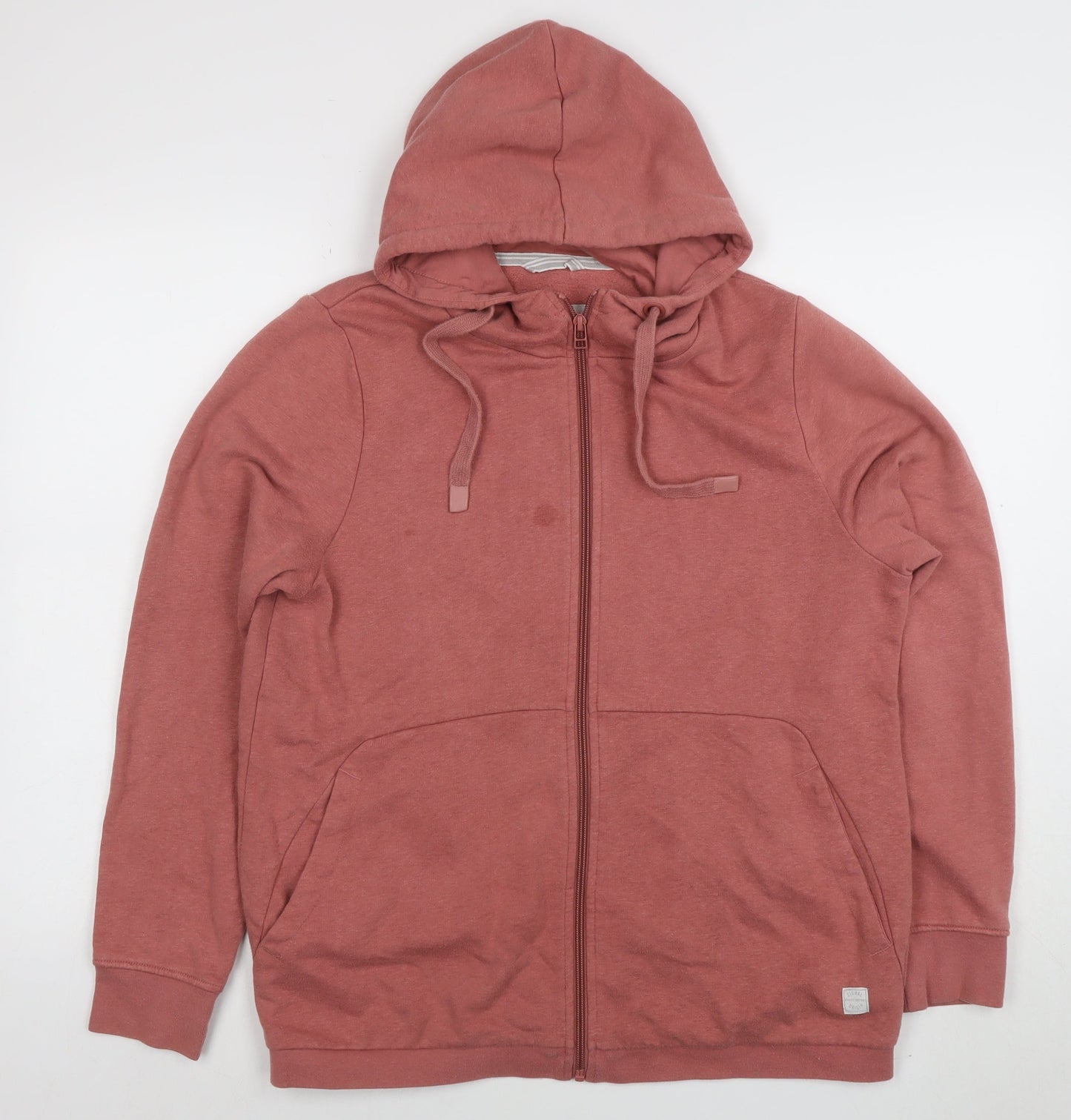 Womens UK Size M Signal Pink Full Zip Hoodie