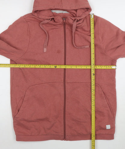 Womens UK Size M Signal Pink Full Zip Hoodie
