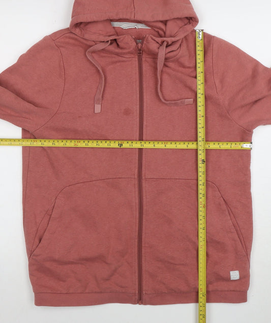 Womens UK Size M Signal Pink Full Zip Hoodie