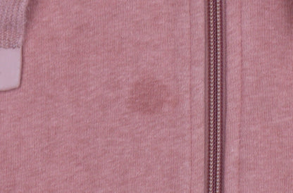 Womens UK Size M Signal Pink Full Zip Hoodie