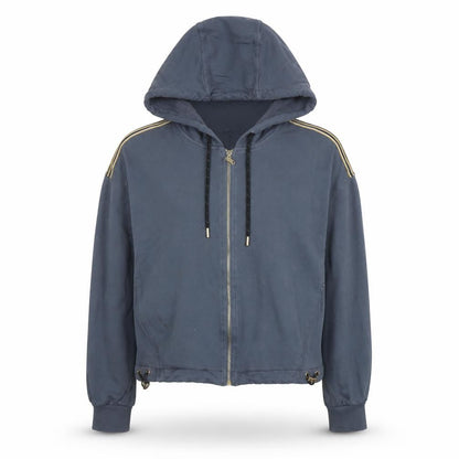 Womens UK Size 14 EVA KAYAN Blue Full Zip Hoodie