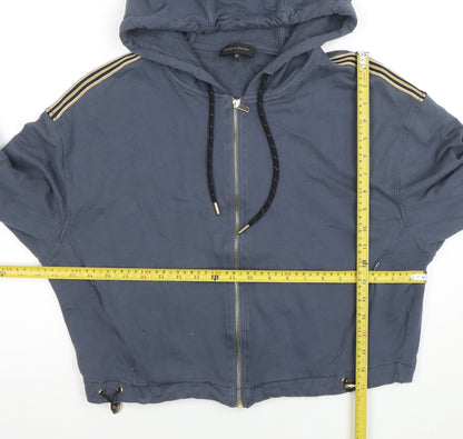 Womens UK Size 14 EVA KAYAN Blue Full Zip Hoodie