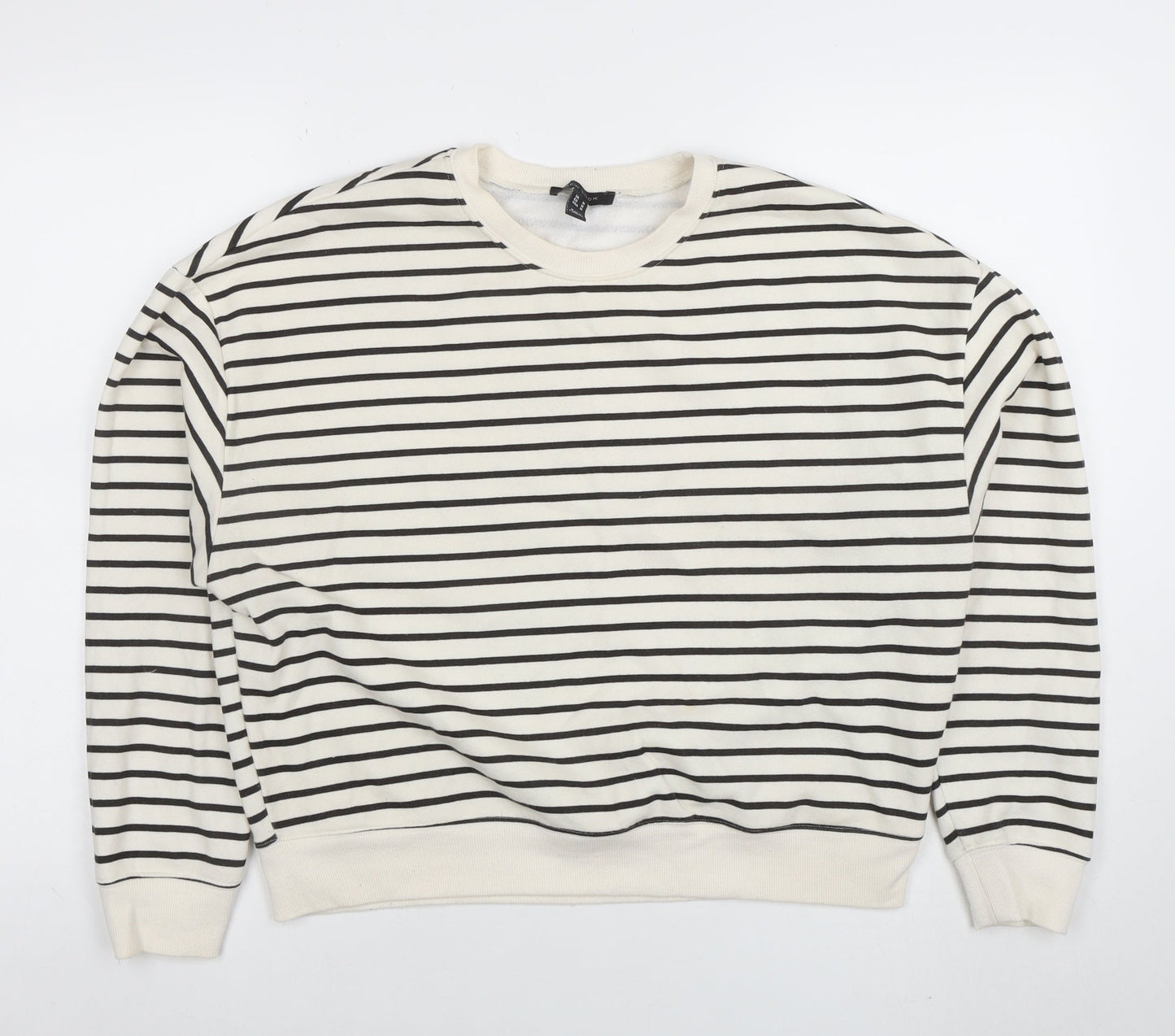 Womens UK Size M New Look Ivory Pullover Sweatshirt