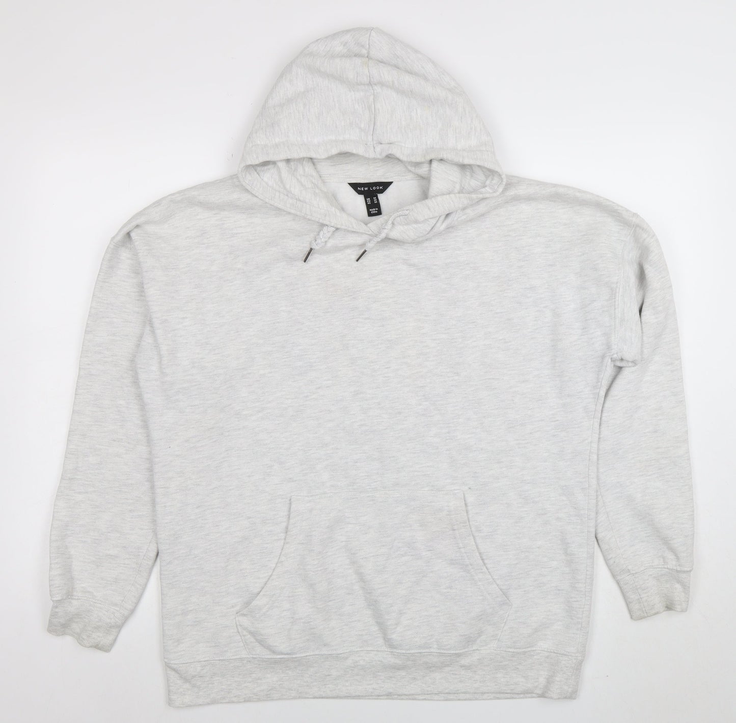 Womens UK Size M New Look Grey Pullover Hoodie