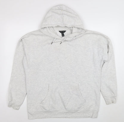Womens UK Size M New Look Grey Pullover Hoodie