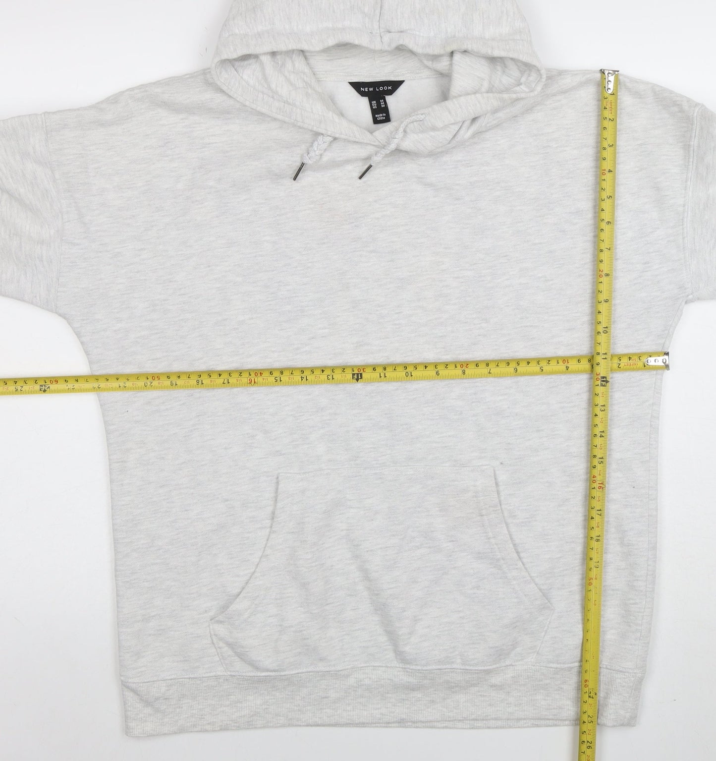 Womens UK Size M New Look Grey Pullover Hoodie