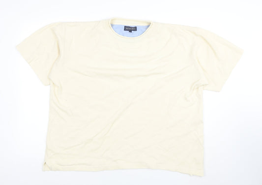 Mens UK Size L Boston Crew Beige  T-Shirt