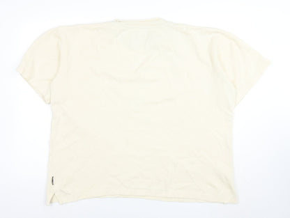 Mens UK Size L Boston Crew Beige  T-Shirt