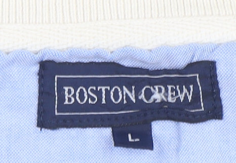 Mens UK Size L Boston Crew Beige  T-Shirt